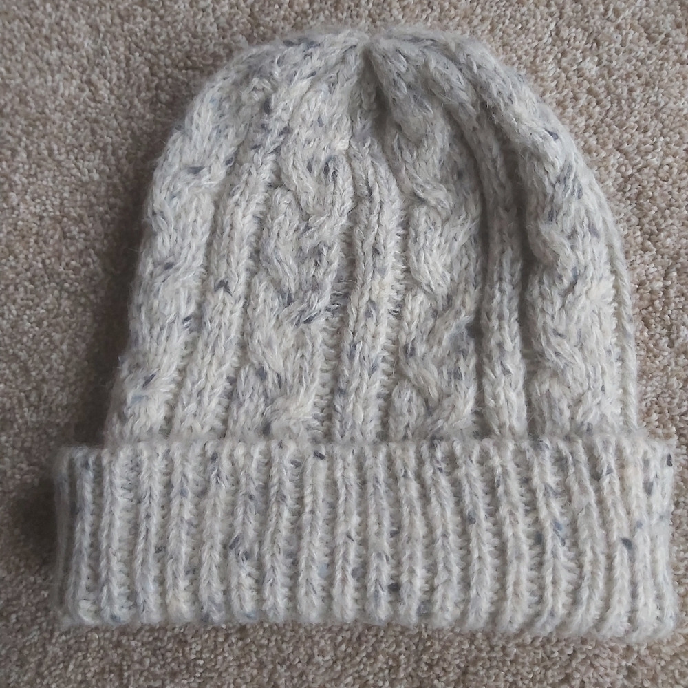 Joe Fresh Grey And Blue Speckled Knit Winter Hat
